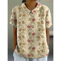 asteria casual floral print blouse for summer outings and everyday comfort