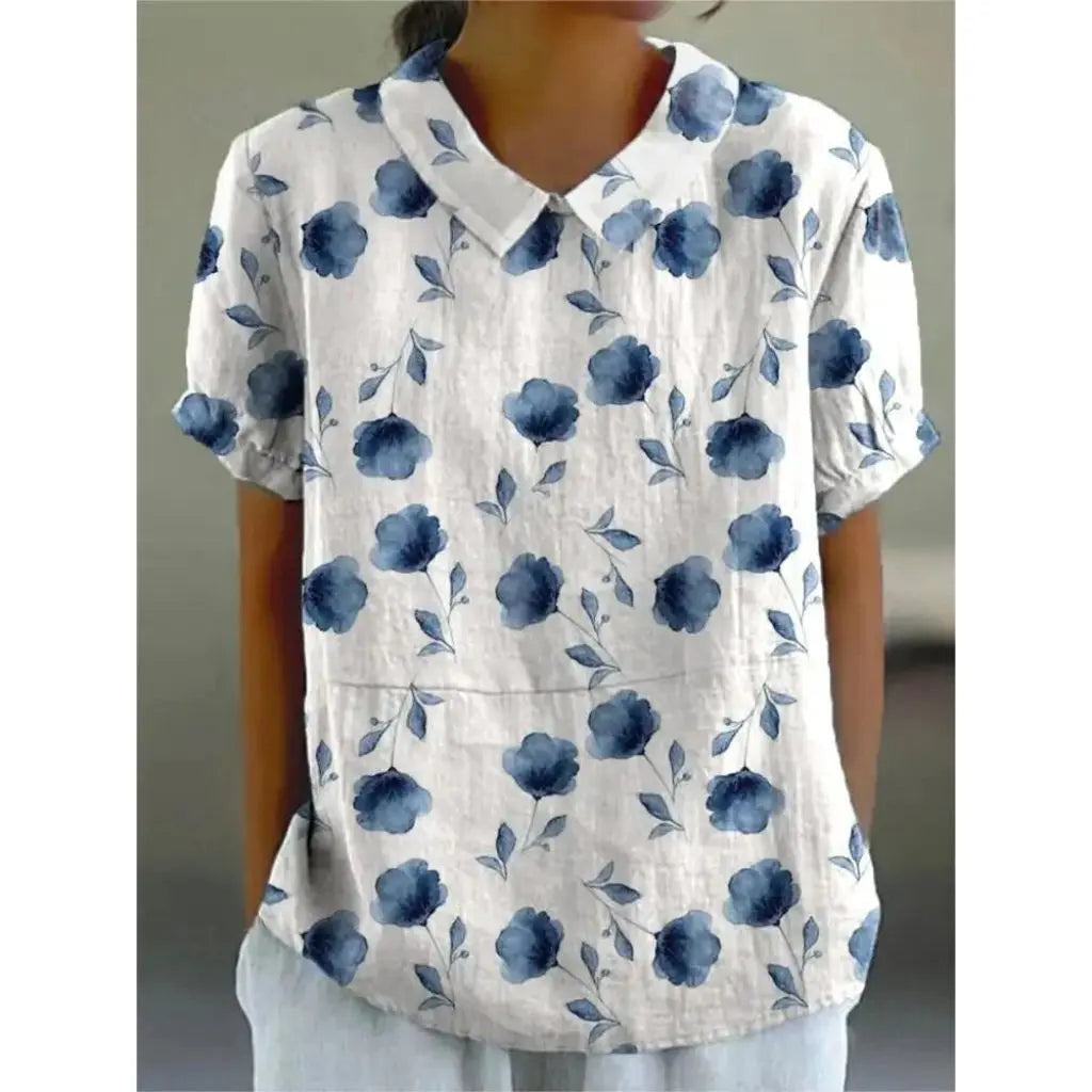 asteria casual floral print blouse for summer outings and everyday comfort