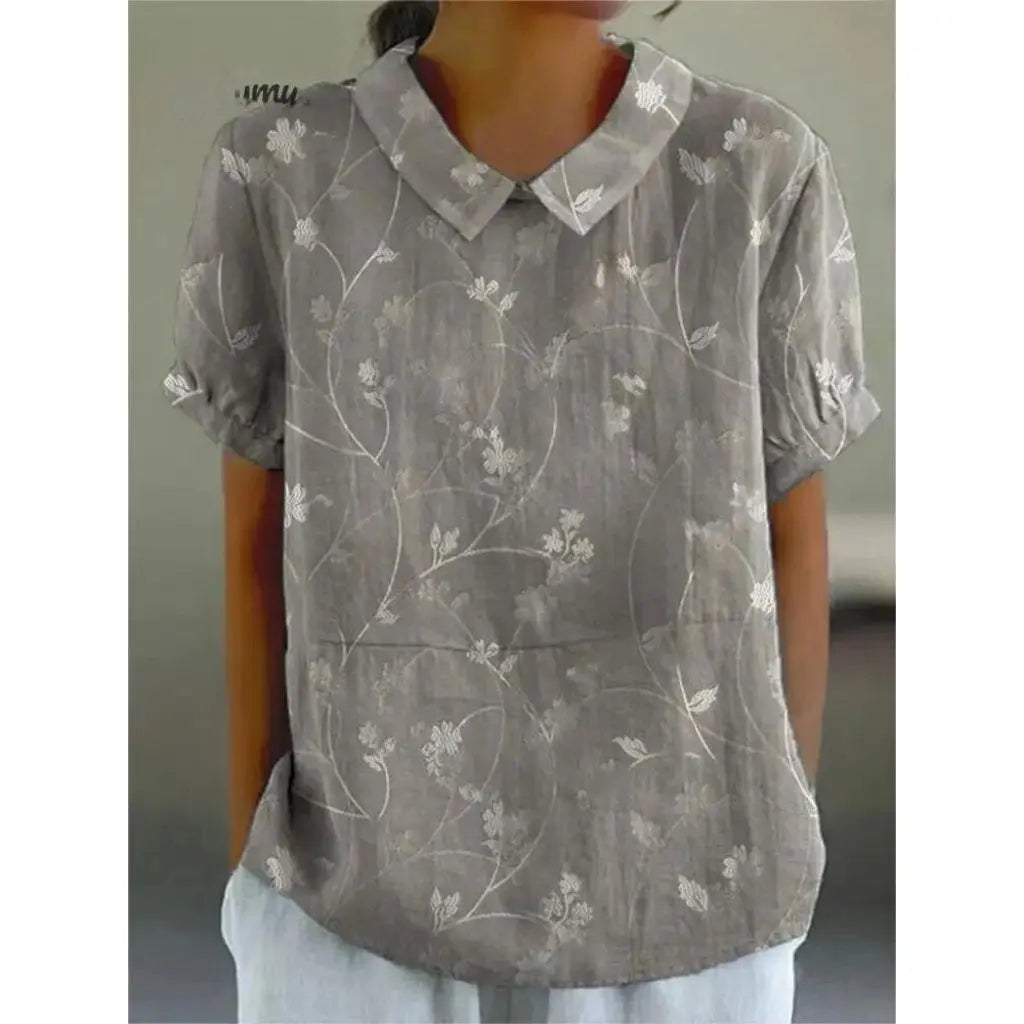 asteria casual floral print blouse for summer outings and everyday comfort