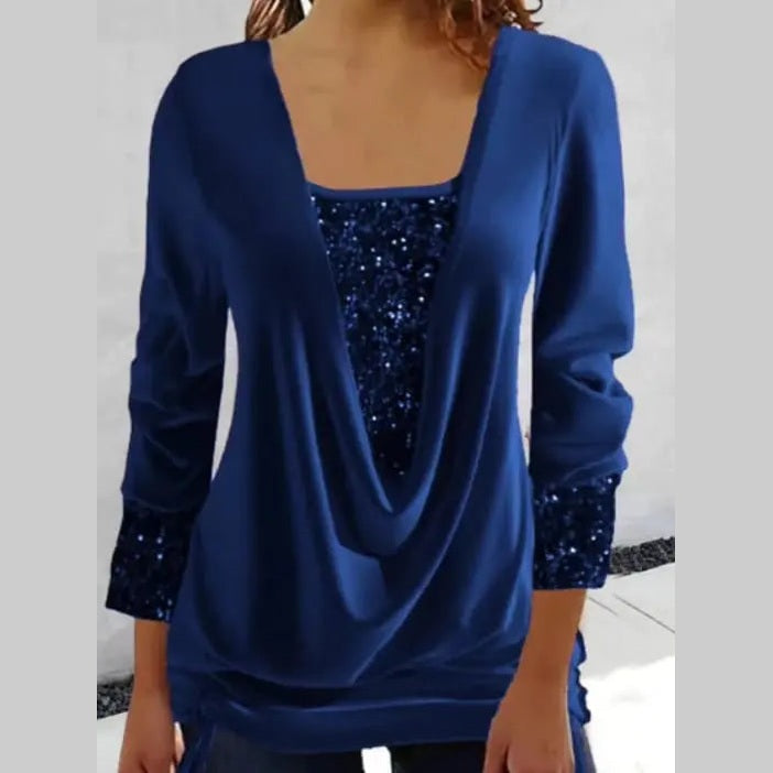 aurelia blouse with sequins for women elegant casual and formal occasions