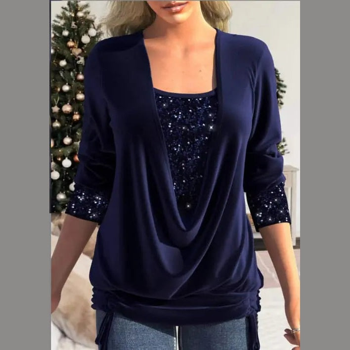 aurelia blouse with sequins for women elegant casual and formal occasions