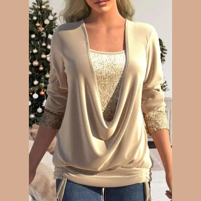 aurelia blouse with sequins for women elegant casual and formal occasions