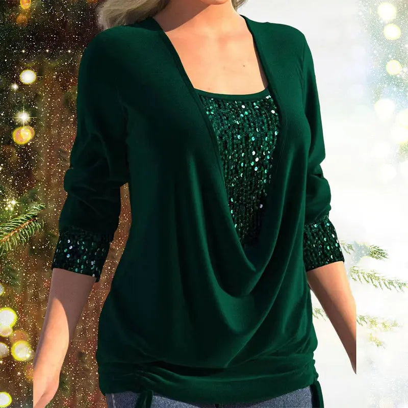 aurelia blouse with sequins for women elegant casual and formal occasions