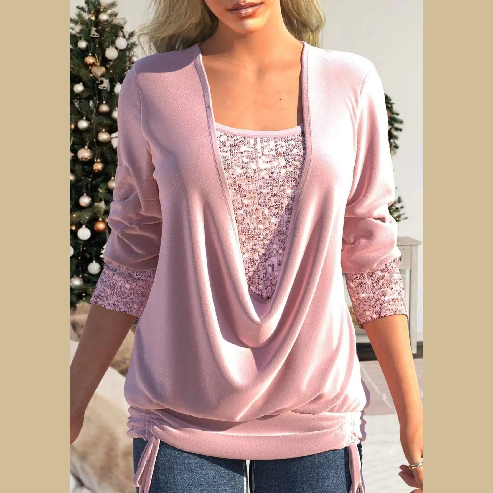aurelia blouse with sequins for women elegant casual and formal occasions