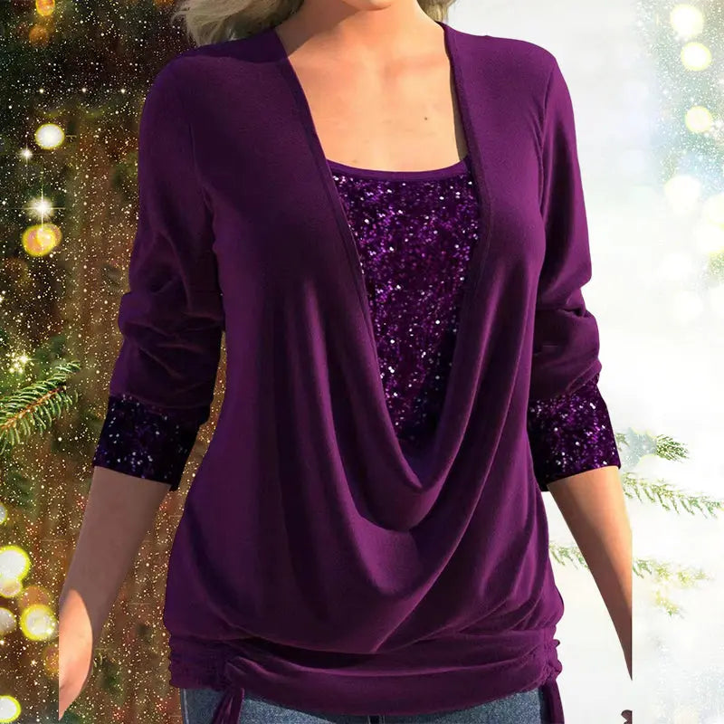 aurelia blouse with sequins for women elegant casual and formal occasions