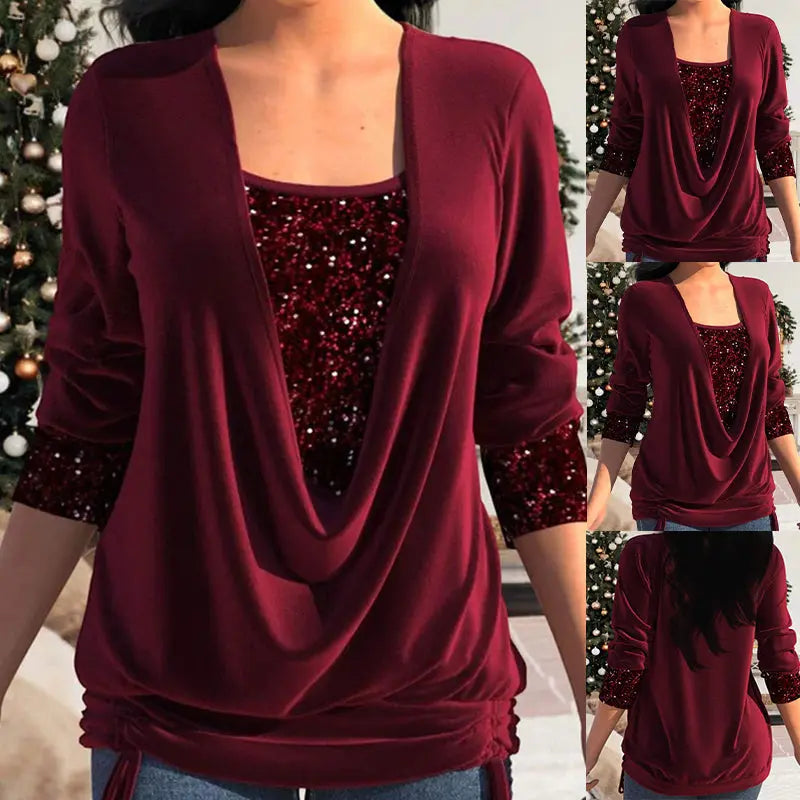 aurelia blouse with sequins for women elegant casual and formal occasions