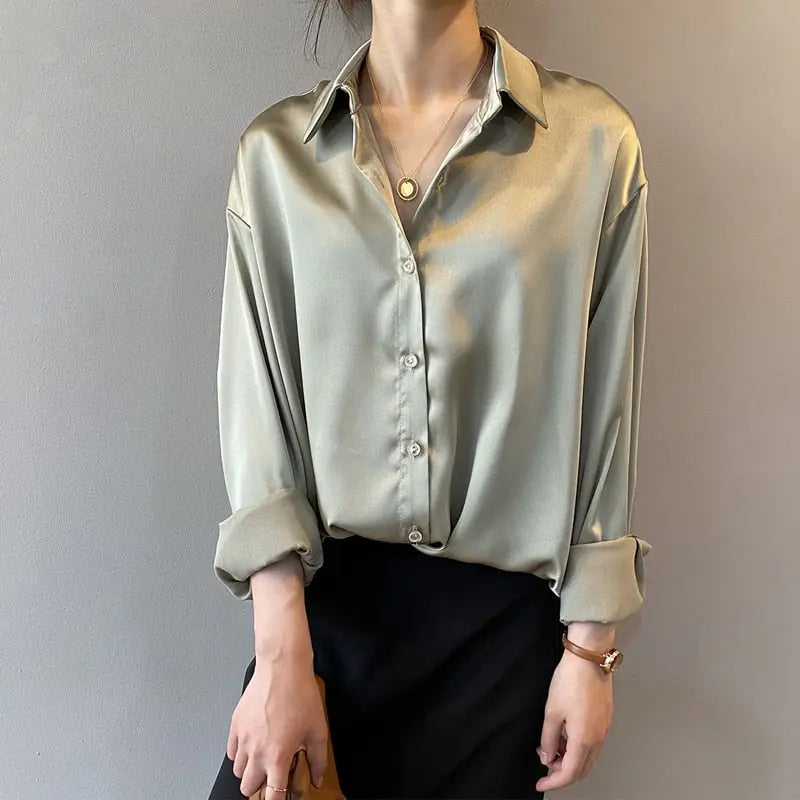 aurelia silk blouse with vintage design for office and evening wear
