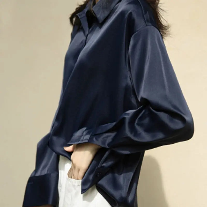aurelia silk blouse with vintage design for office and evening wear