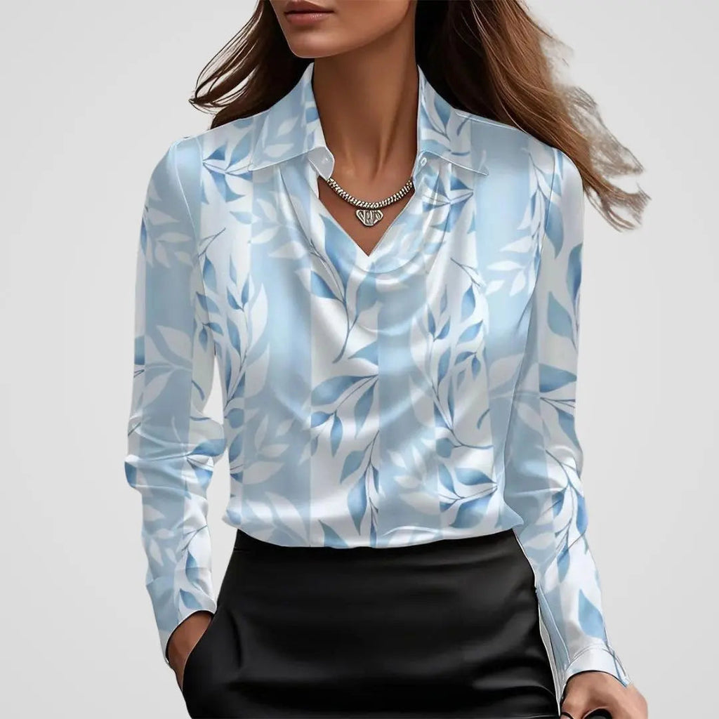 aurelia draped neckline women's blouse for business and special occasions