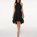 lyra elegant women's dress with charming ruffles for summer and formal occasions