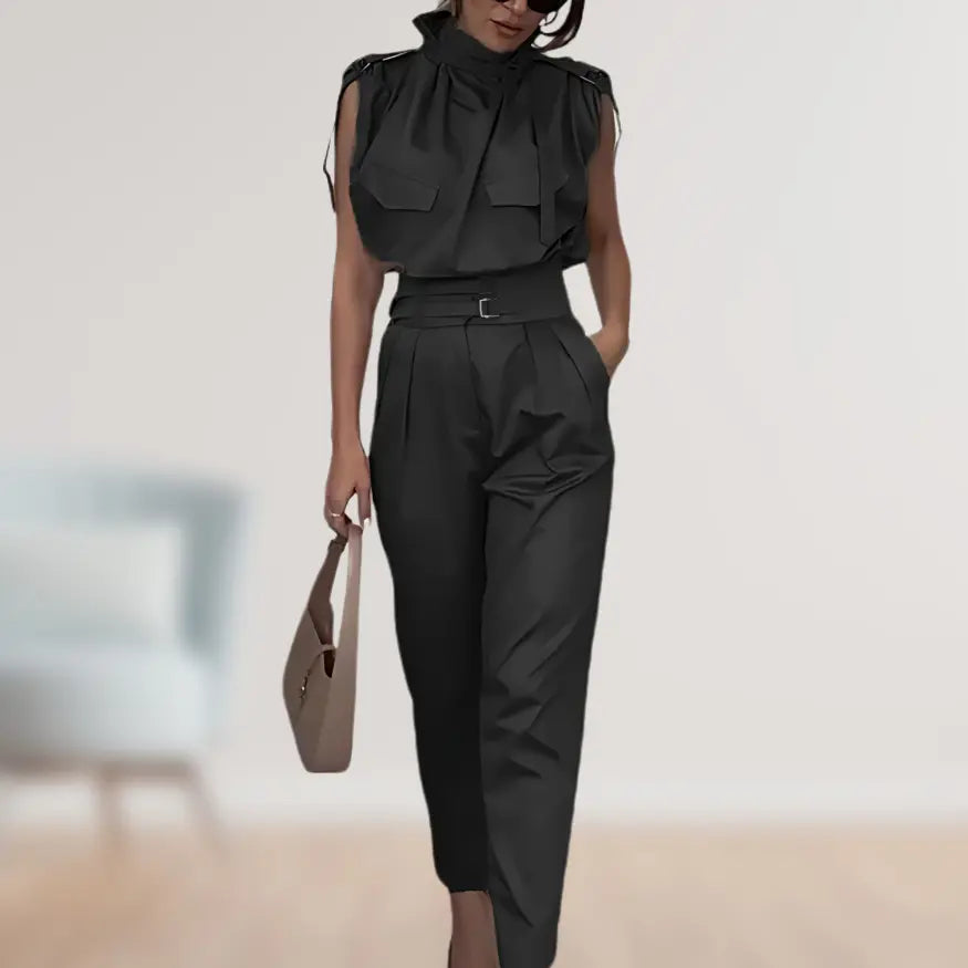 astra chic sleeveless jumpsuit for day and evening wear
