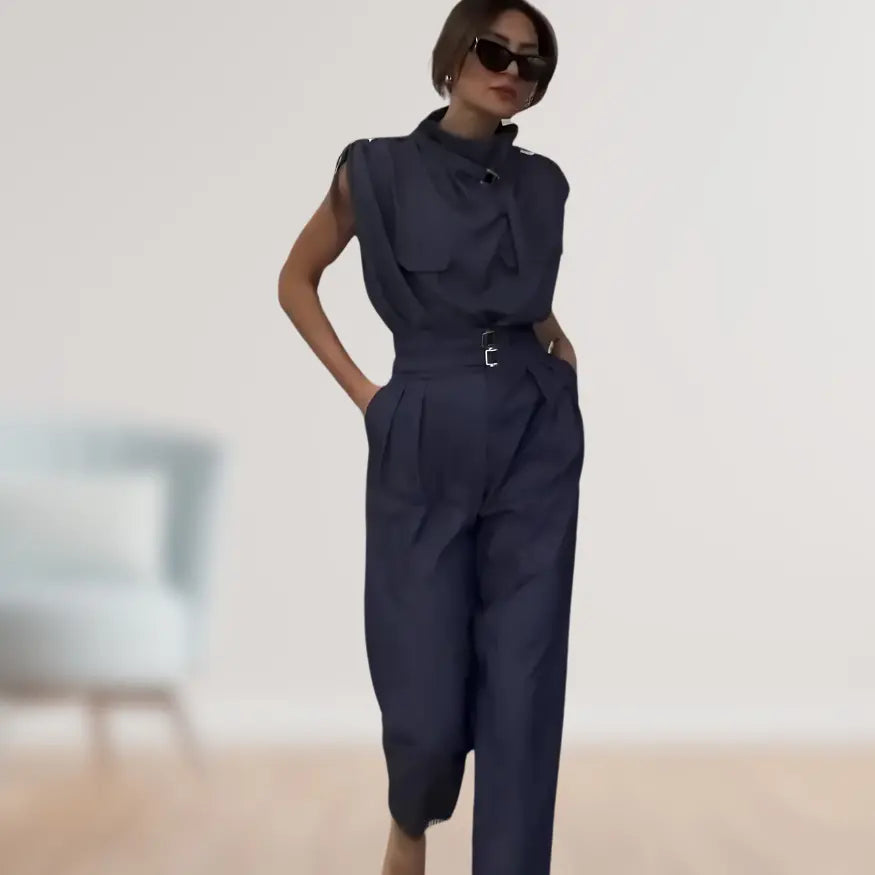 astra chic sleeveless jumpsuit for day and evening wear