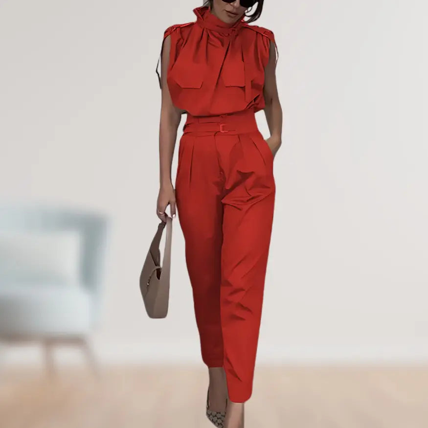 astra chic sleeveless jumpsuit for day and evening wear