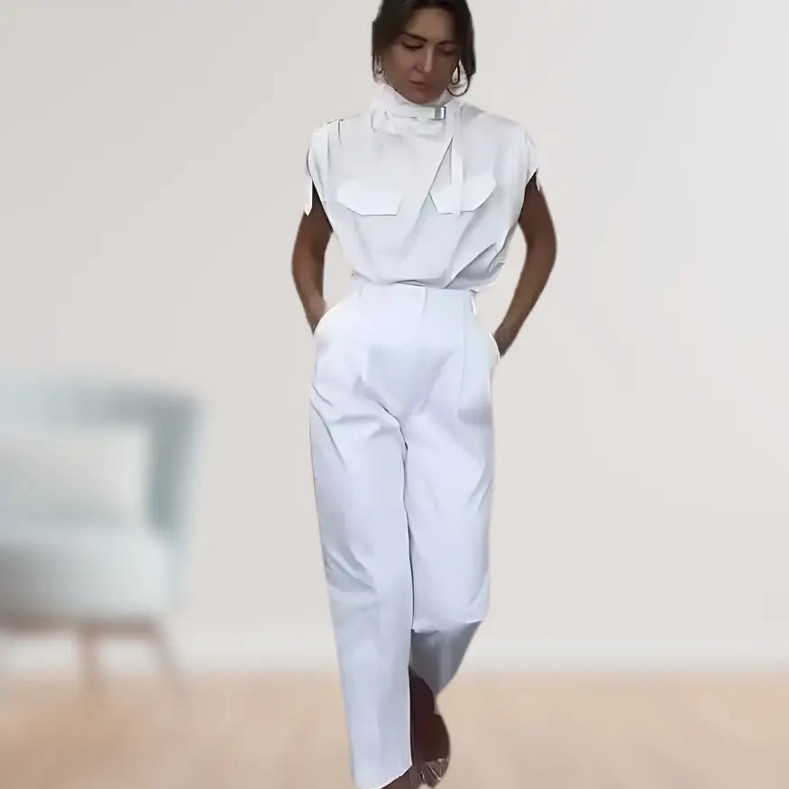 astra chic sleeveless jumpsuit for day and evening wear