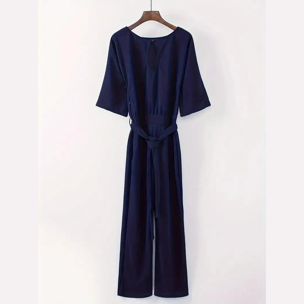 elara elegant women's belted jumpsuit for special occasions