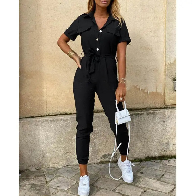 astra elegant women's jumpsuit with classic collar for special occasions