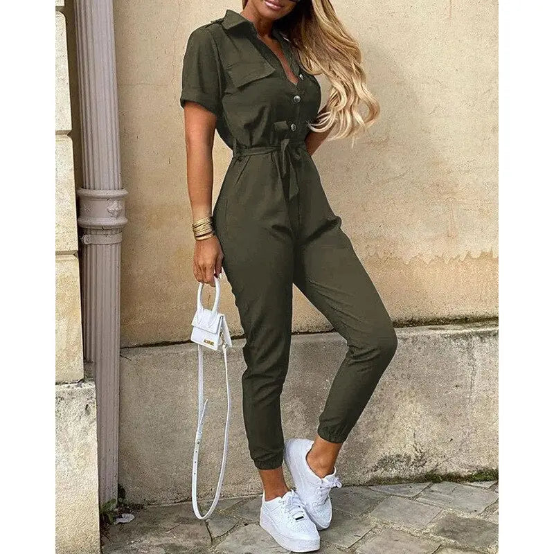 astra elegant women's jumpsuit with classic collar for special occasions