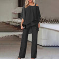astra elegant women's cold shoulder jumpsuit for special occasions