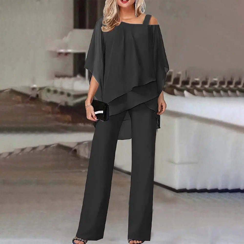 astra elegant women's cold shoulder jumpsuit for special occasions