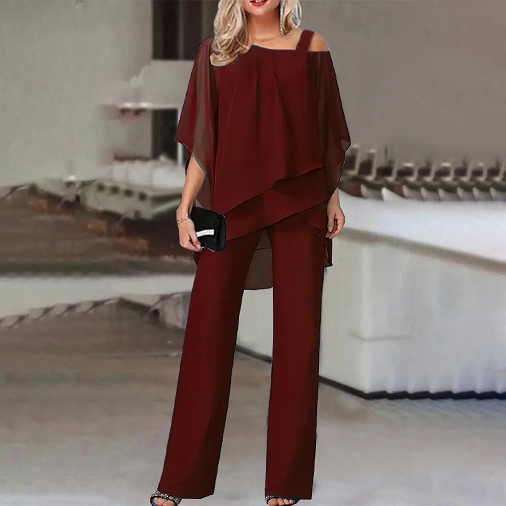astra elegant women's cold shoulder jumpsuit for special occasions
