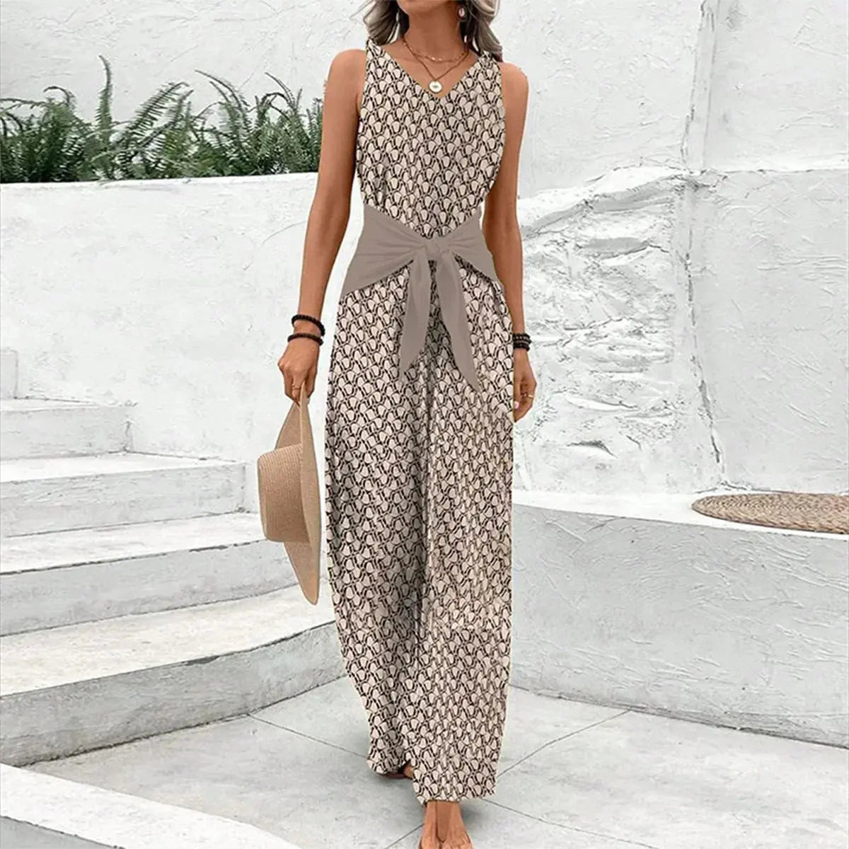 elara womens elegant sleeveless jumpsuit for casual outings and occasions