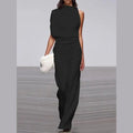 aria stylish women's jumpsuit with crew neck and wide leg for casual outings