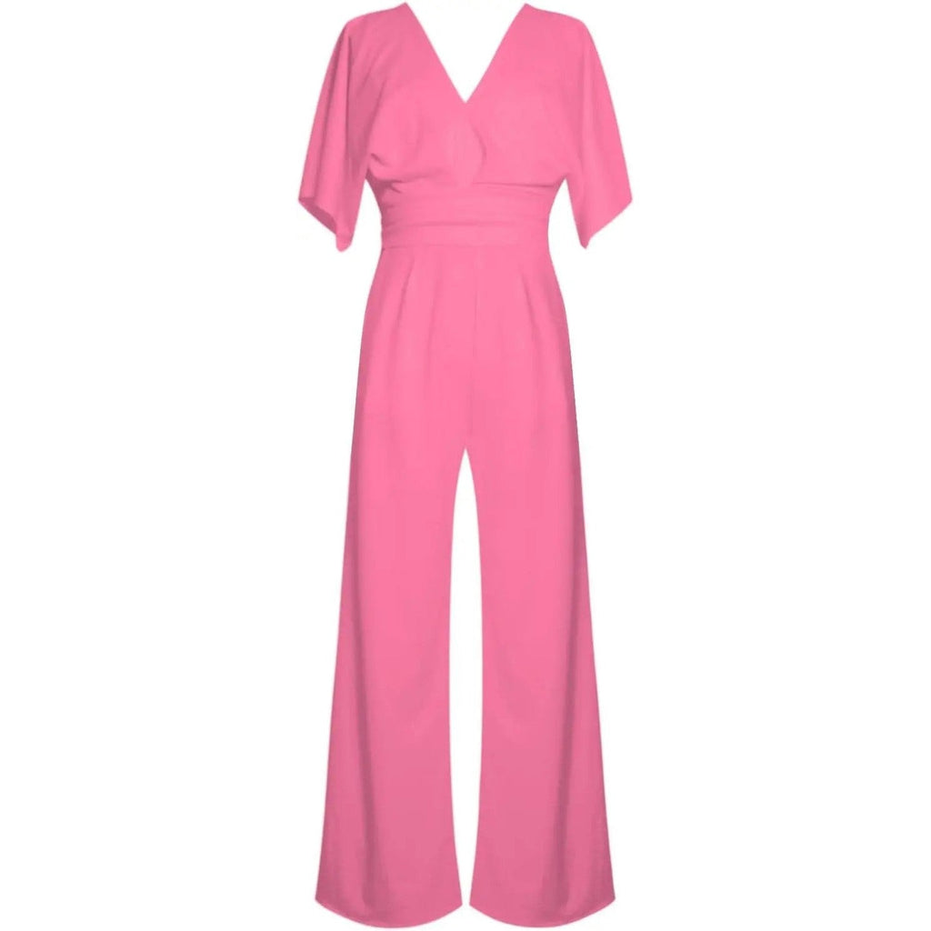 astra elegant jumpsuit for women with v neck and wide legs for summer style