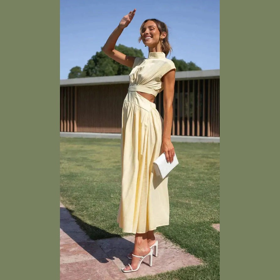 novaluxe chic women's jumpsuit with cutout waist for formal and casual occasions