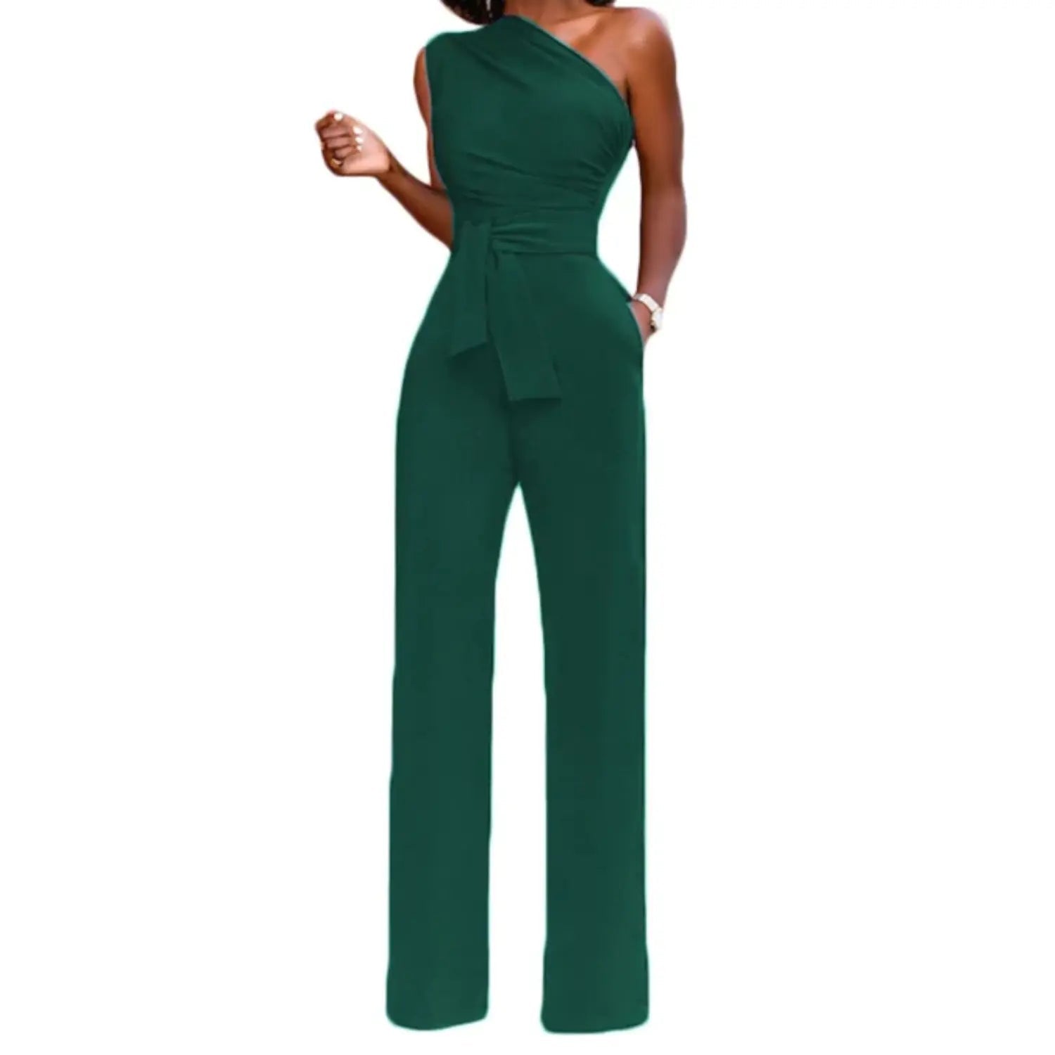 astra elegant jumpsuit with asymmetrical design for chic occasions