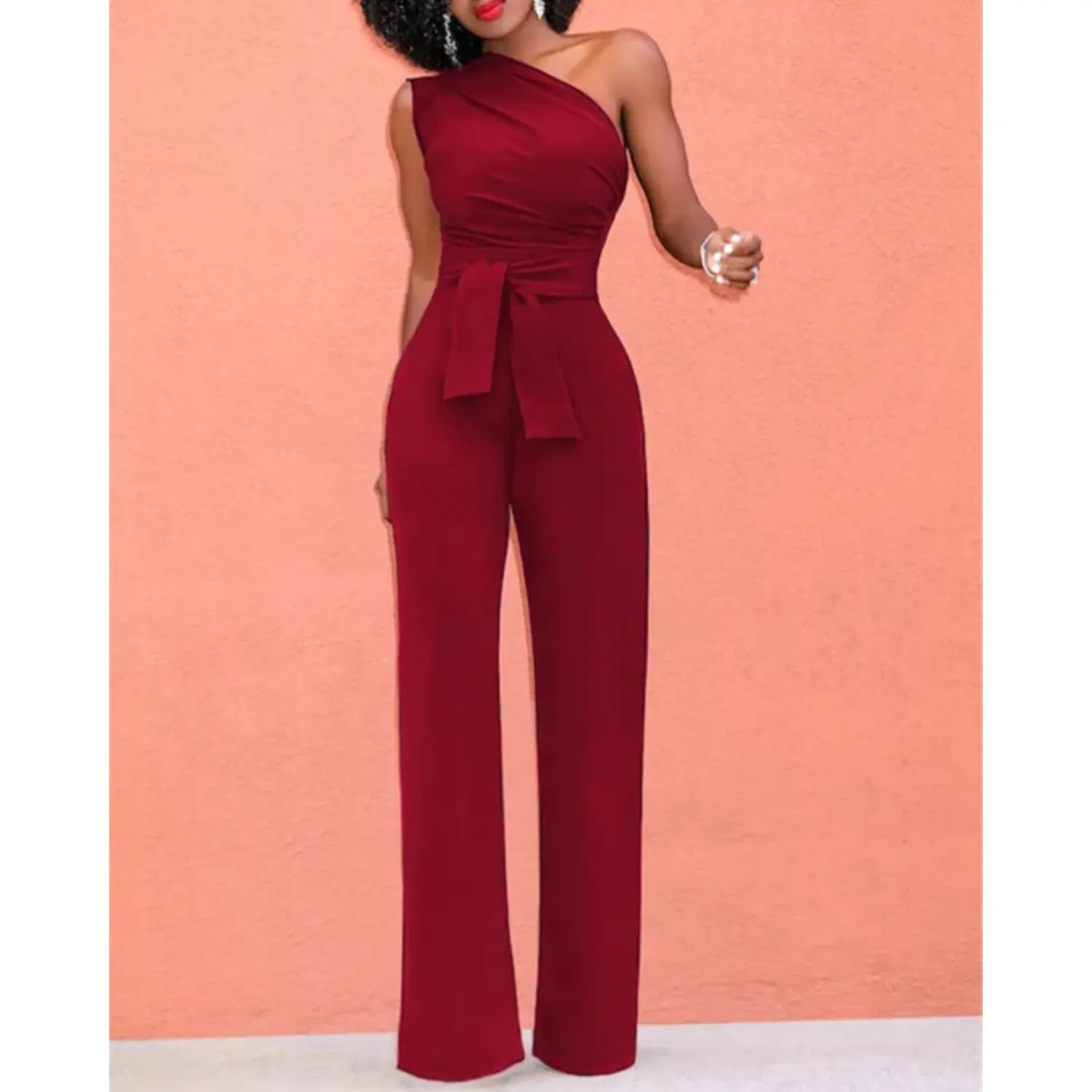 astra elegant jumpsuit with asymmetrical design for chic occasions