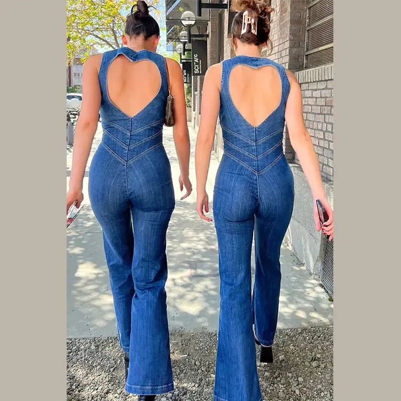 nova black backless bodycon jumpsuit for evening events and casual outings