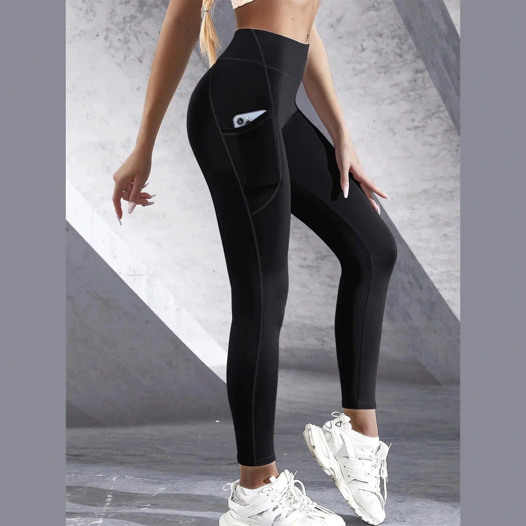 luma high-waist stretch yoga leggings with pockets and push-up design