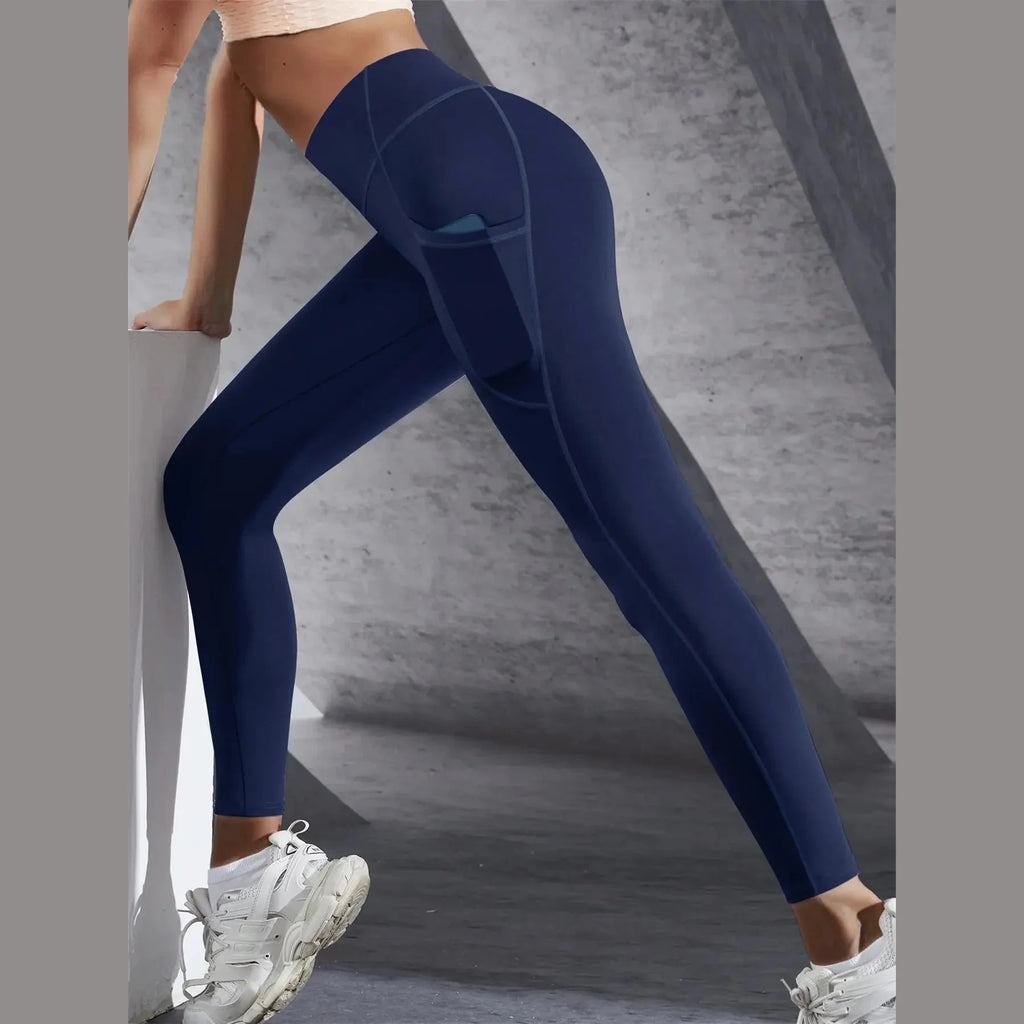luma high-waist stretch yoga leggings with pockets and push-up design