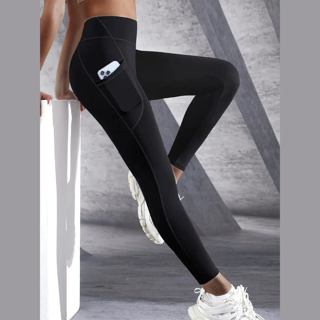 luma high-waist stretch yoga leggings with pockets and push-up design