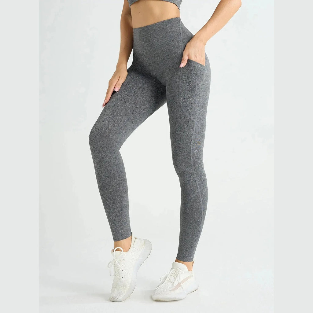 luma high-waist stretch yoga leggings with pockets and push-up design