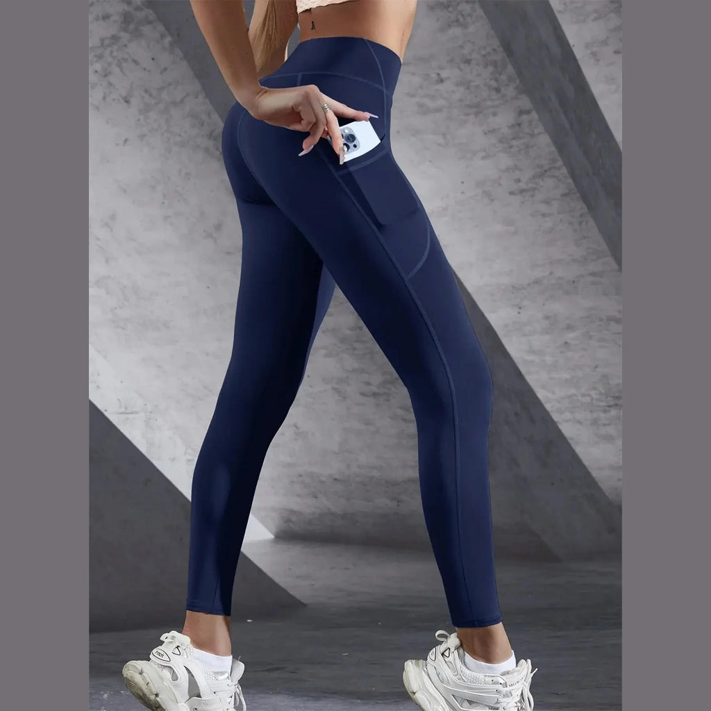 luma high-waist stretch yoga leggings with pockets and push-up design