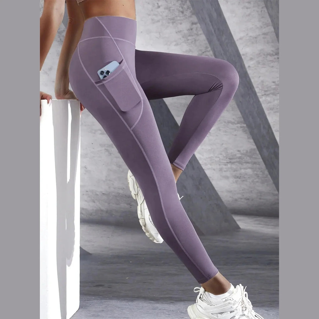 luma high-waist stretch yoga leggings with pockets and push-up design