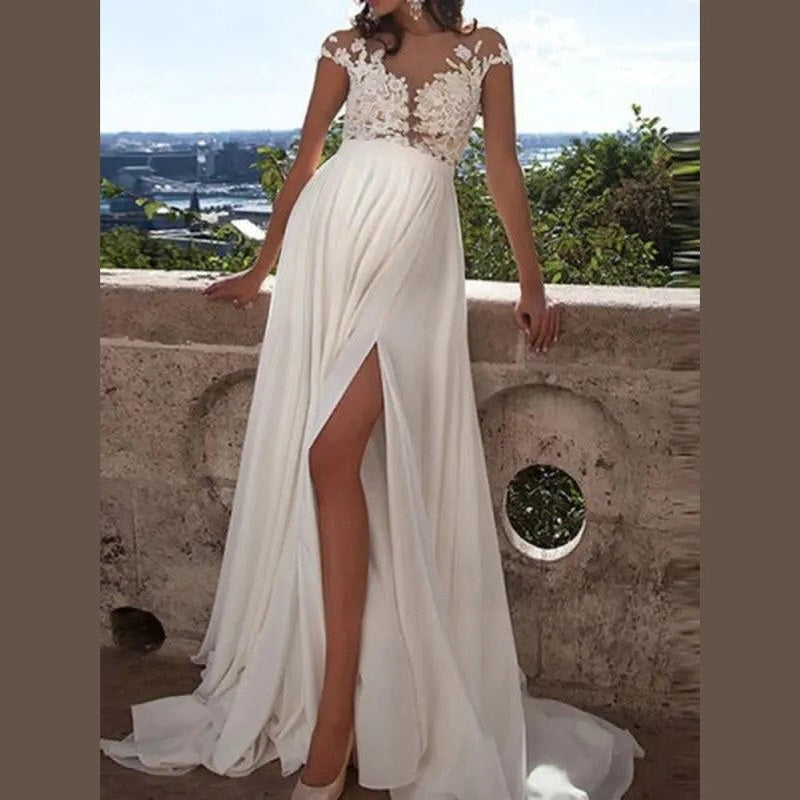 elara elegant maternity lace dress with v neck for weddings and occasions