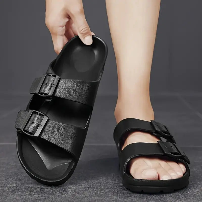 lyra lightweight unisex slippers with adjustable fit and anti slip sole