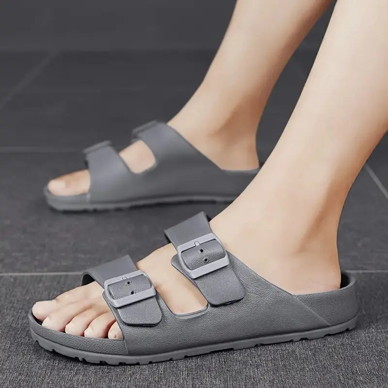 lyra lightweight unisex slippers with adjustable fit and anti slip sole