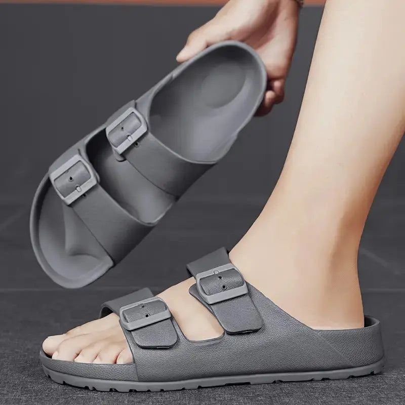 lyra lightweight unisex slippers with adjustable fit and anti slip sole