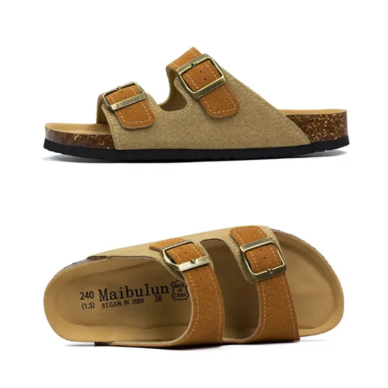 novastep unisex two buckle casual slides for indoor and outdoor comfort