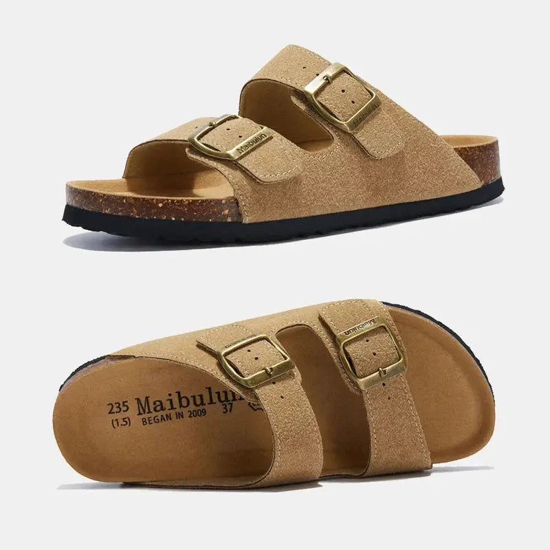 novastep unisex two buckle casual slides for indoor and outdoor comfort