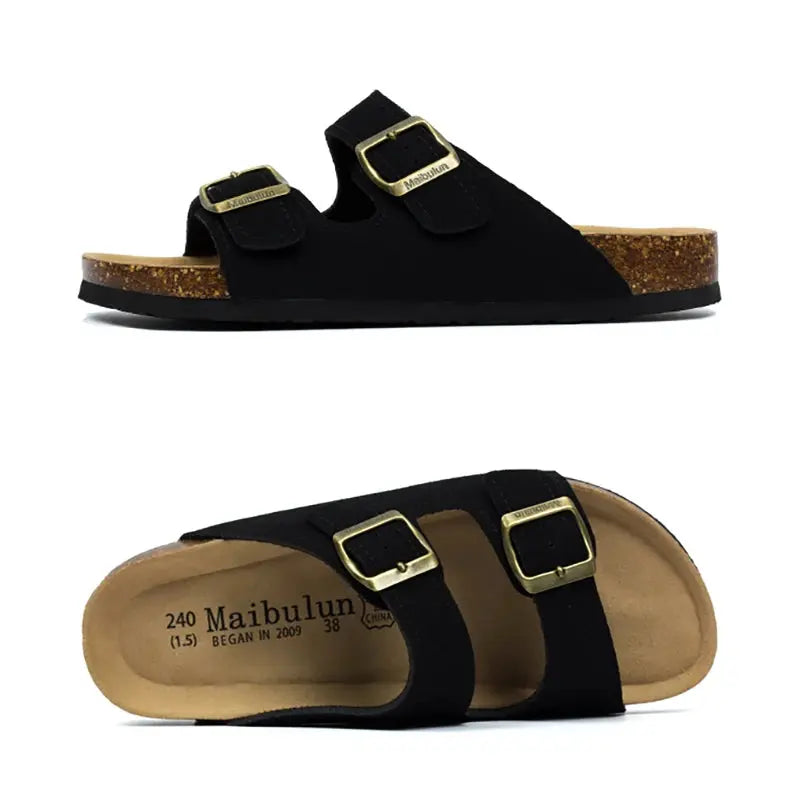 novastep unisex two buckle casual slides for indoor and outdoor comfort