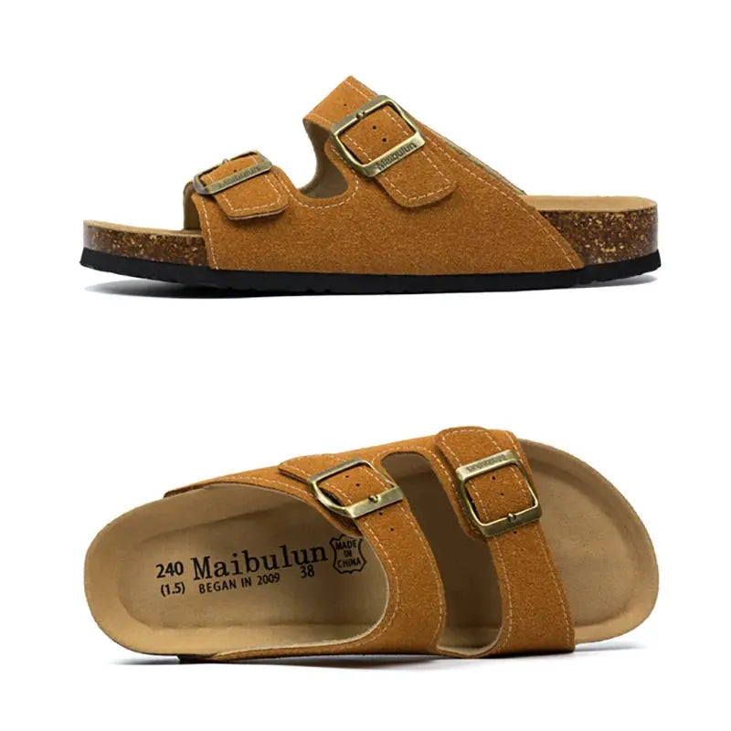 novastep unisex two buckle casual slides for indoor and outdoor comfort