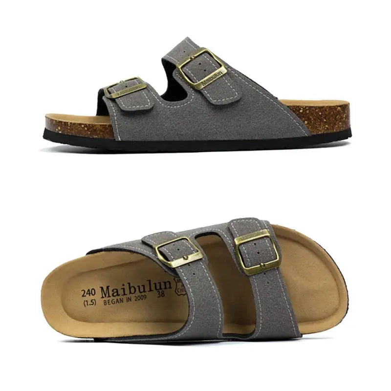 novastep unisex two buckle casual slides for indoor and outdoor comfort