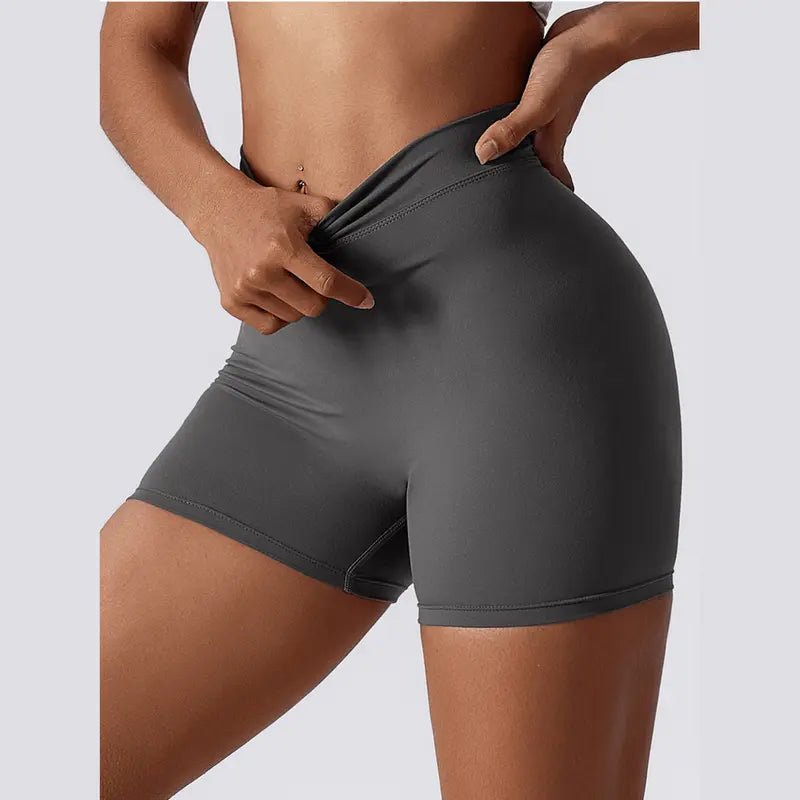 astra high-waisted comfort shaping sport shorts for active women