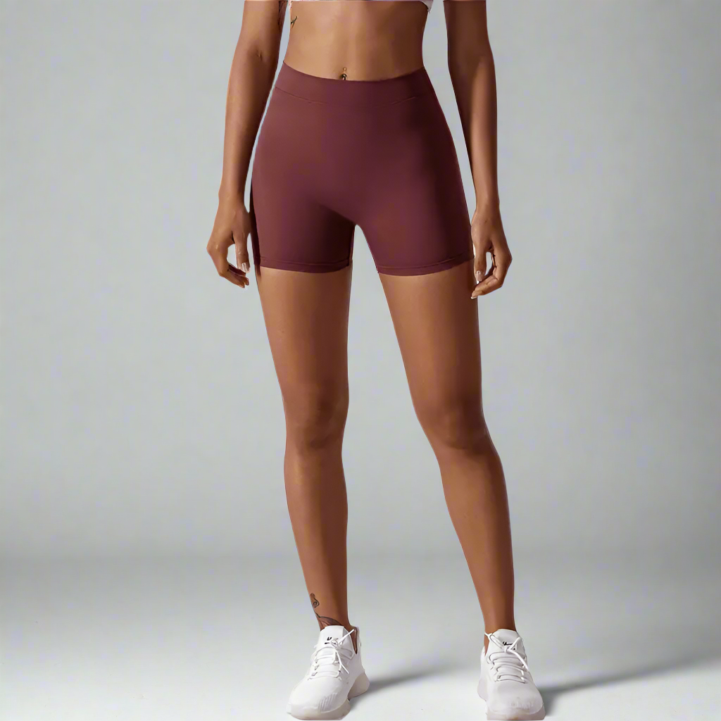 astra high-waisted comfort shaping sport shorts for active women
