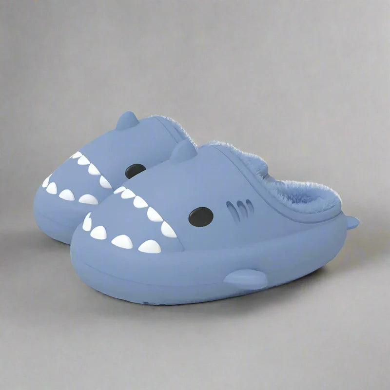 nordico cozy waterproof shark slides slippers for men and women plush fur lining