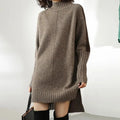 lyra cozy oversized sweater dress with high mock neck for casual outings